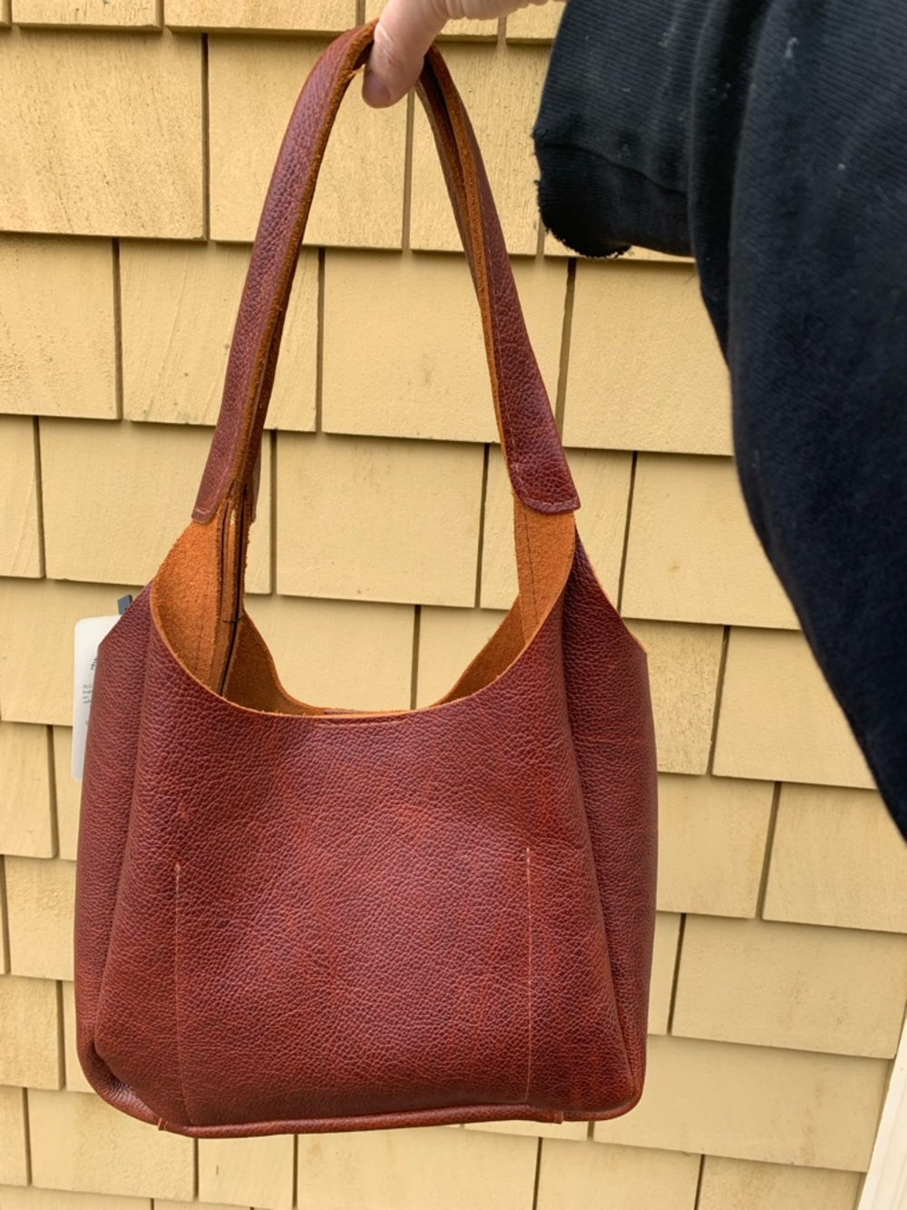 Portland Leather Goods large Madison shoulder bag in nutmeg BNWT - Picture 3 of 6